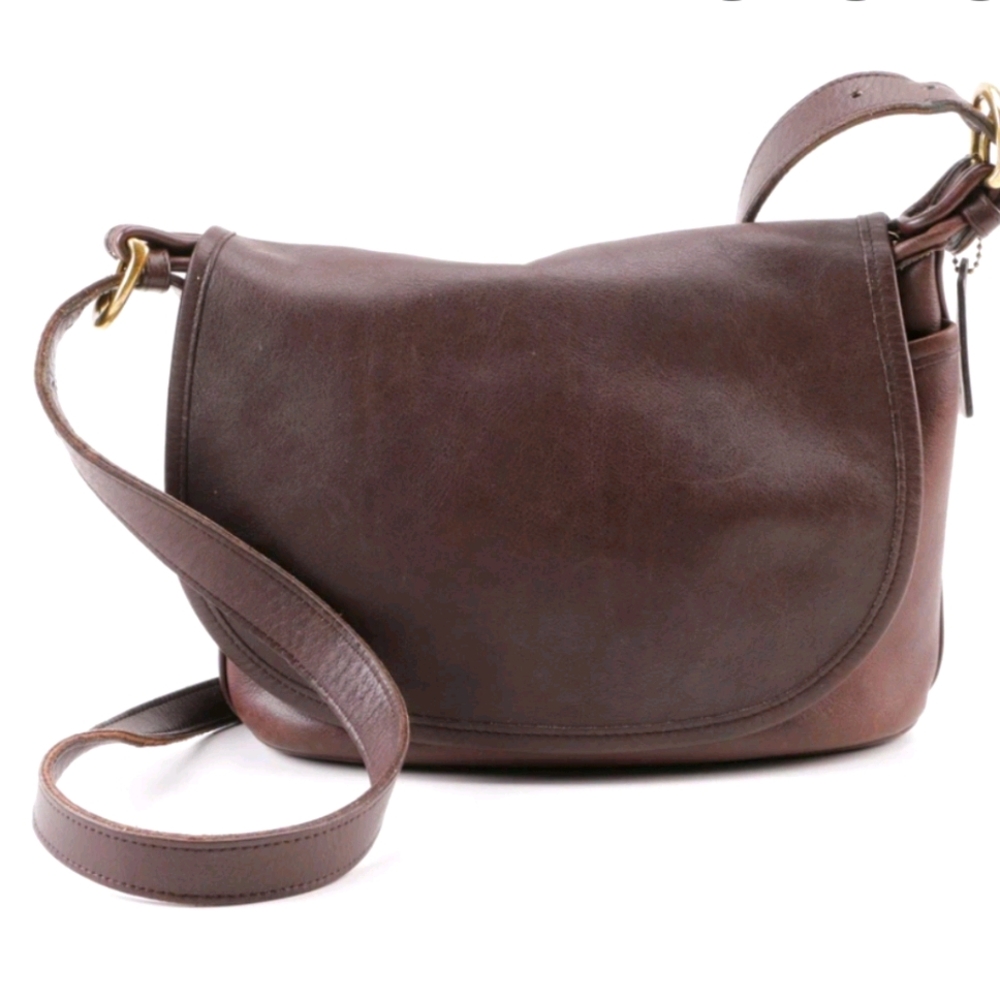 1996 Vintage Coach Fletcher Brown Leather Crossbod